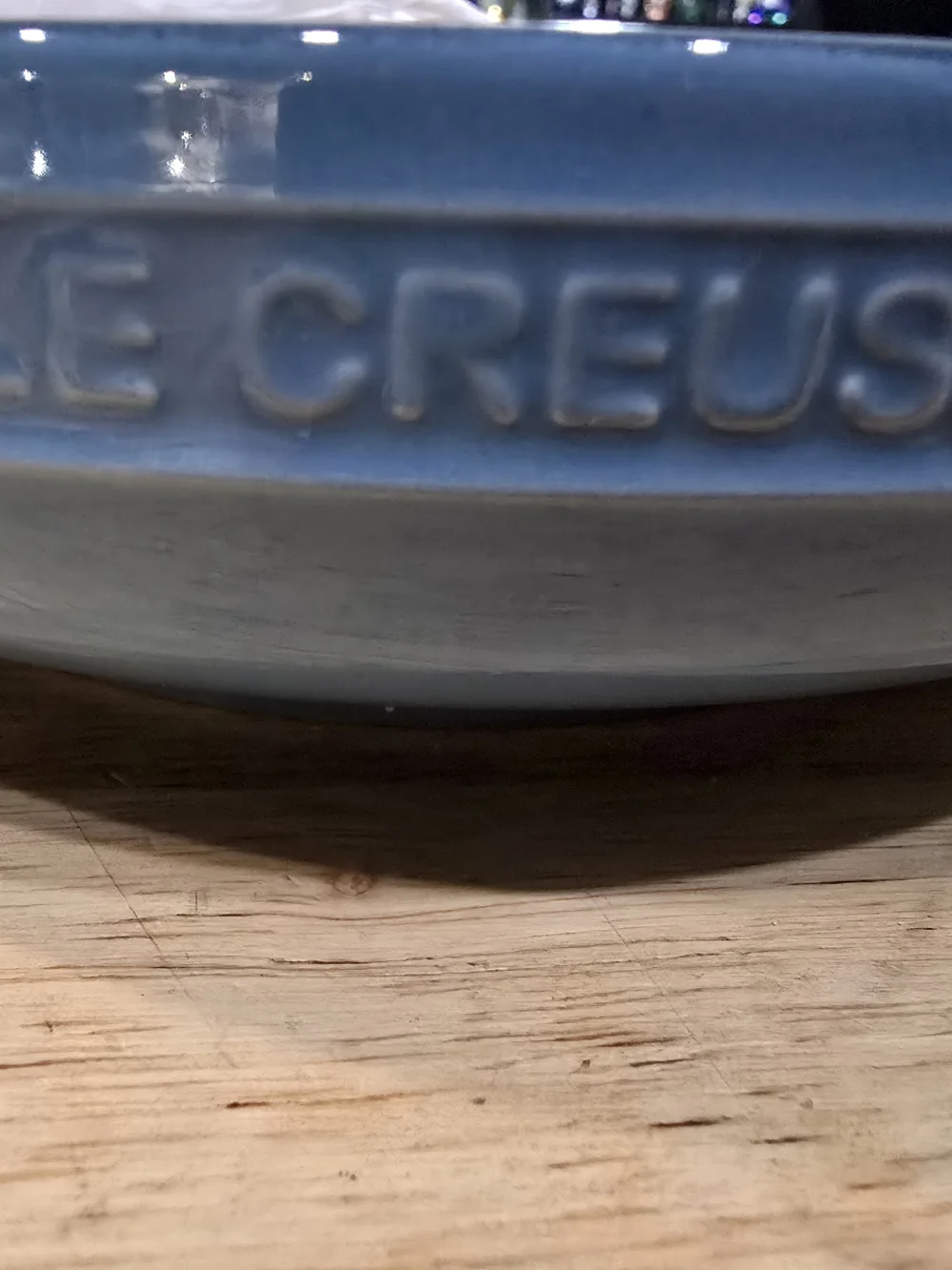 Le Creuset Blue Glazed Ceramic Serving Bowl